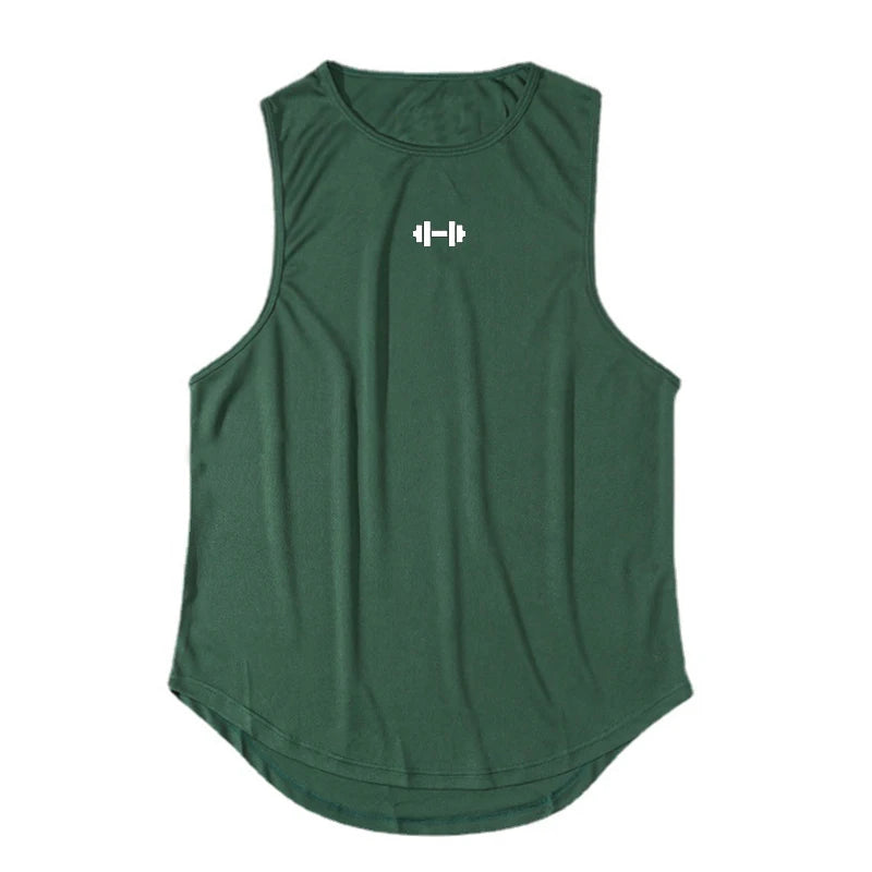 Summer Men's Gym Tank Top – Quick-Drying, Loose Fit Bodybuilding Sleeveless Shirt & Basketball Vest