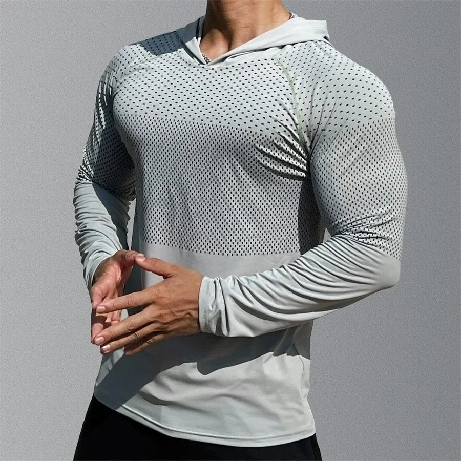 Men's Fitness Running Sports Hoodie – 2024 New Gym Joggers, Hooded Athletic Clothing for Outdoor Training