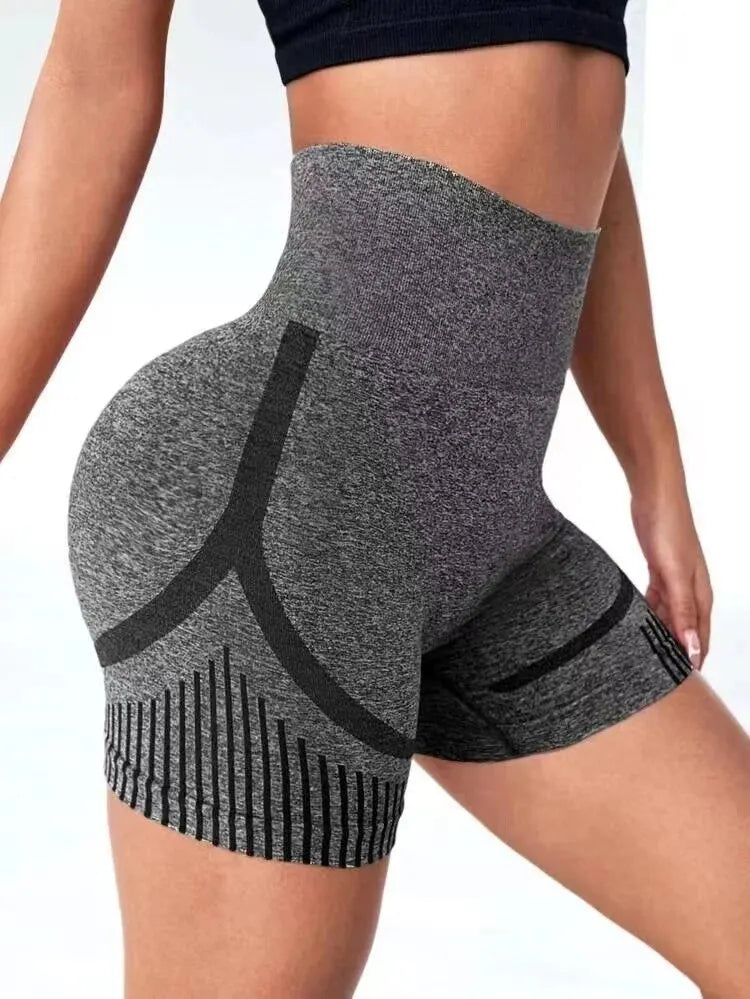 Women's High-Waist Yoga Shorts with Butt-Lifting Design for Fitness & Running