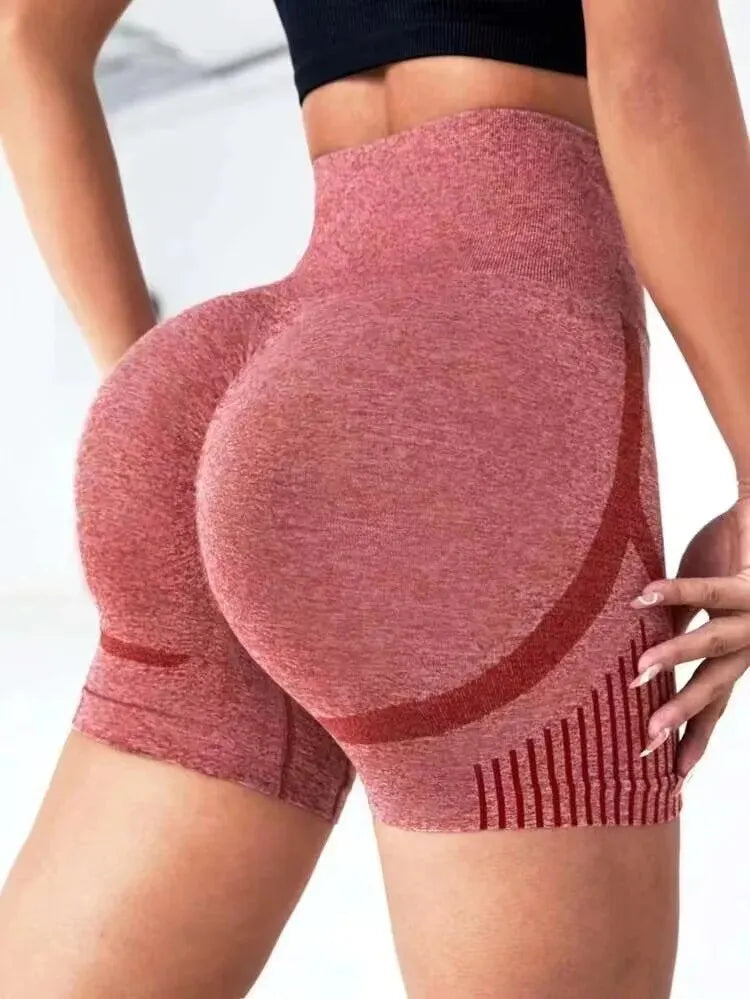 Women's High-Waist Yoga Shorts with Butt-Lifting Design for Fitness & Running