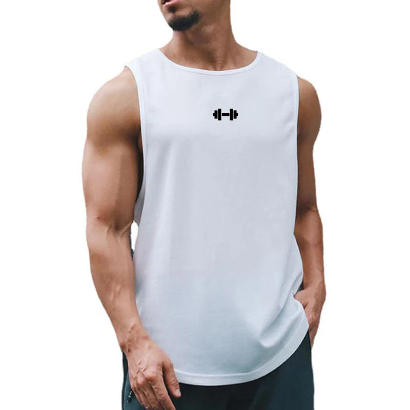 Summer Men's Gym Tank Top – Quick-Drying, Loose Fit Bodybuilding Sleeveless Shirt & Basketball Vest