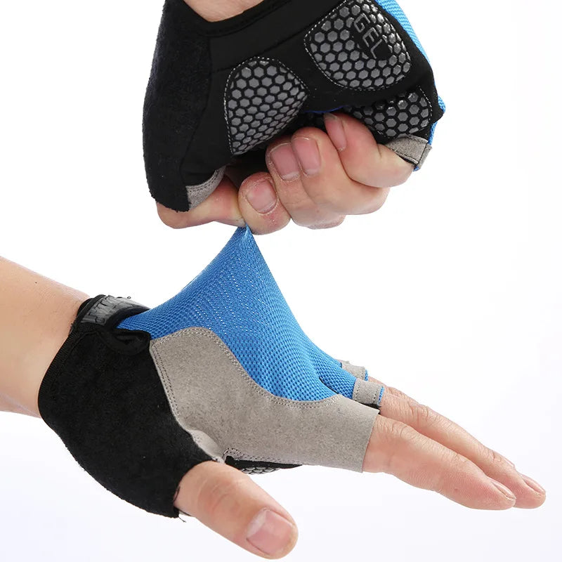 Gym Anti-Slip Half-Finger Gloves for Men and Women – Breathable Sports Gloves for Cycling and Exercise