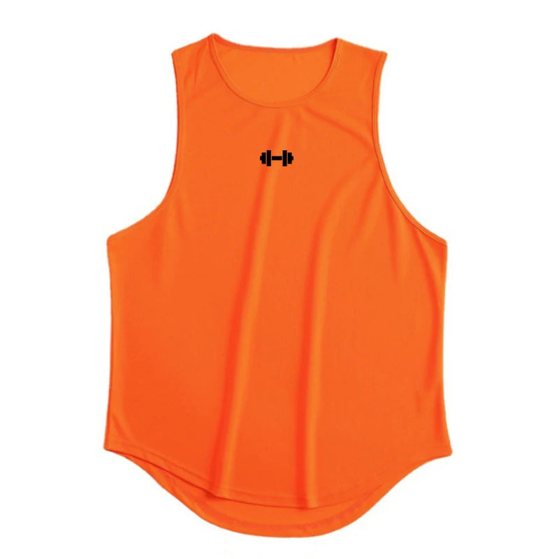 Summer Men's Gym Tank Top – Quick-Drying, Loose Fit Bodybuilding Sleeveless Shirt & Basketball Vest