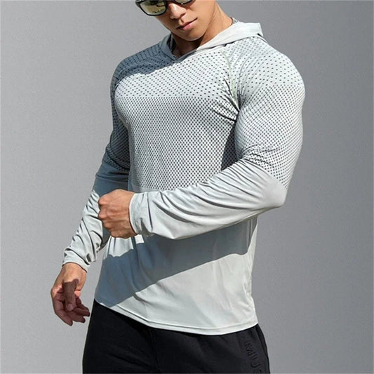 Men's Fitness Running Sports Hoodie – 2024 New Gym Joggers, Hooded Athletic Clothing for Outdoor Training