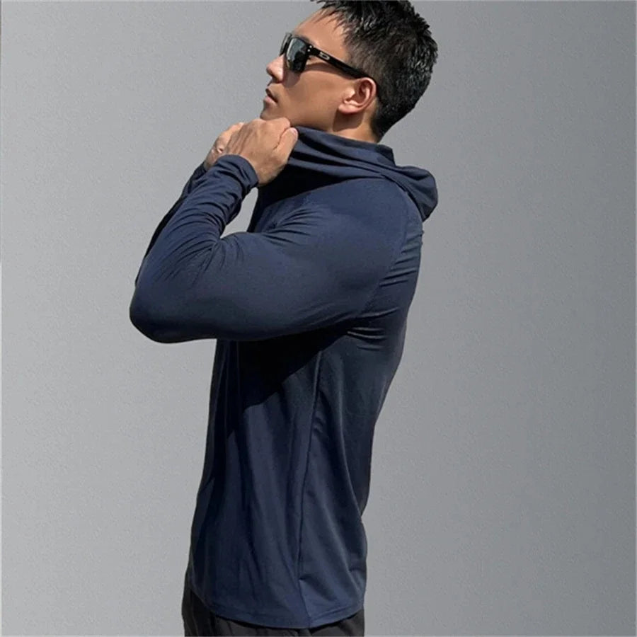 Men's Fitness Running Sports Hoodie – 2024 New Gym Joggers, Hooded Athletic Clothing for Outdoor Training