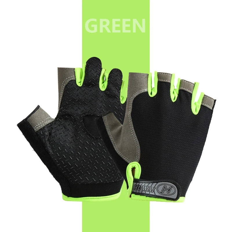 Gym Anti-Slip Half-Finger Gloves for Men and Women – Breathable Sports Gloves for Cycling and Exercise