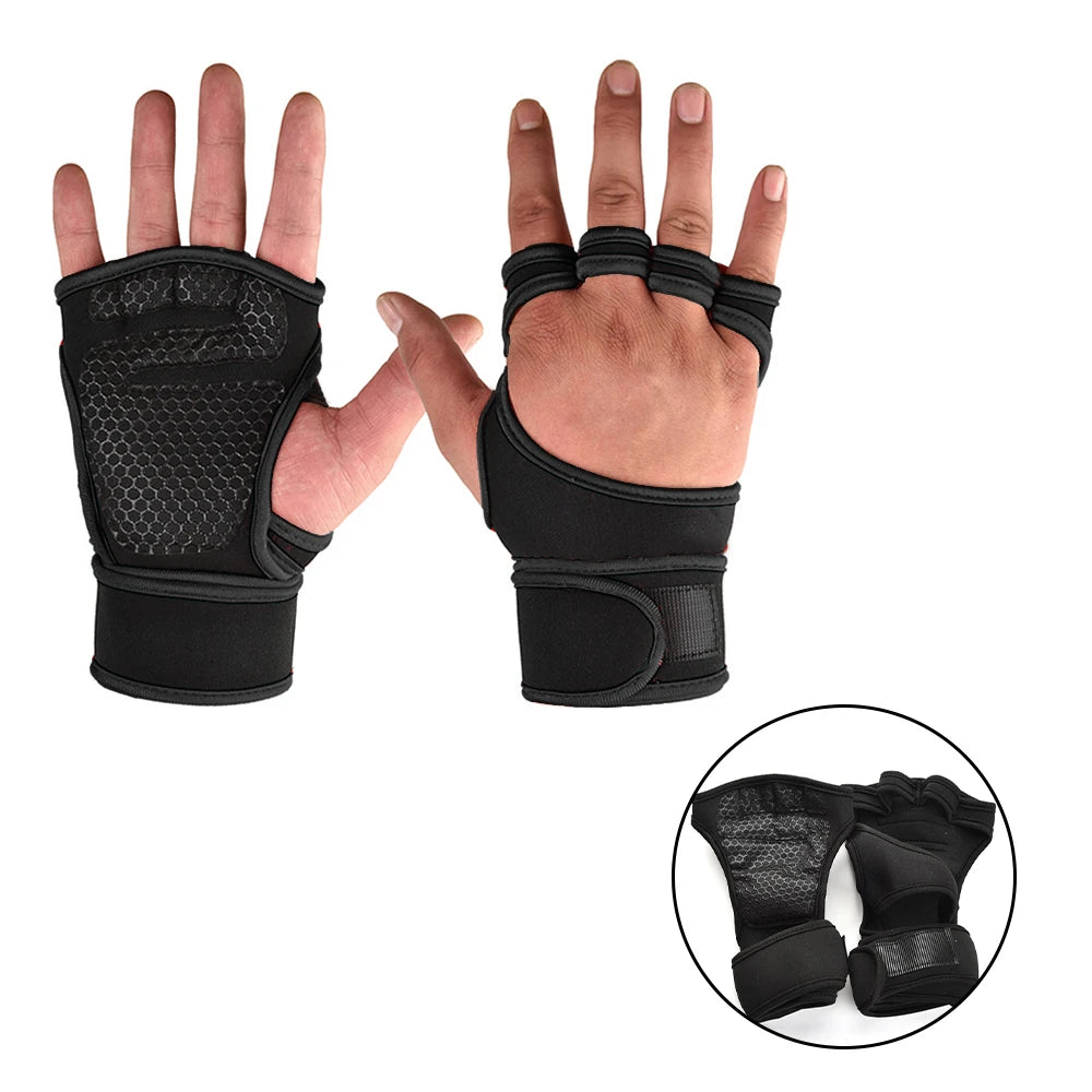 Weightlifting Training Gloves for Men and Women – Fitness, Gym, and Bodybuilding Hand & Wrist Palm Protector Gloves