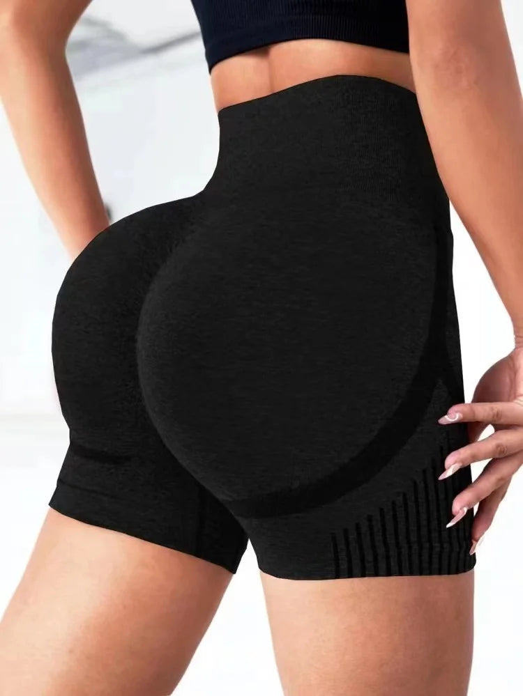 Women's High-Waist Yoga Shorts with Butt-Lifting Design for Fitness & Running