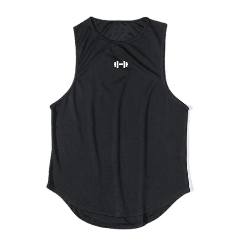 Summer Men's Gym Tank Top – Quick-Drying, Loose Fit Bodybuilding Sleeveless Shirt & Basketball Vest