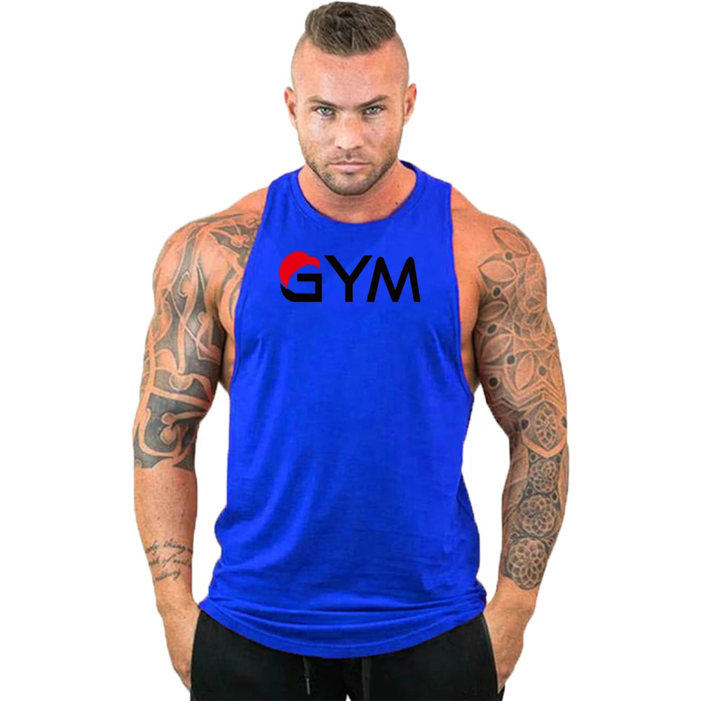 Casual Printed Tank Top for Men – Bodybuilding Sleeveless Shirt, Cotton Gym Fitness Workout Stringer Singlet Summer Vest