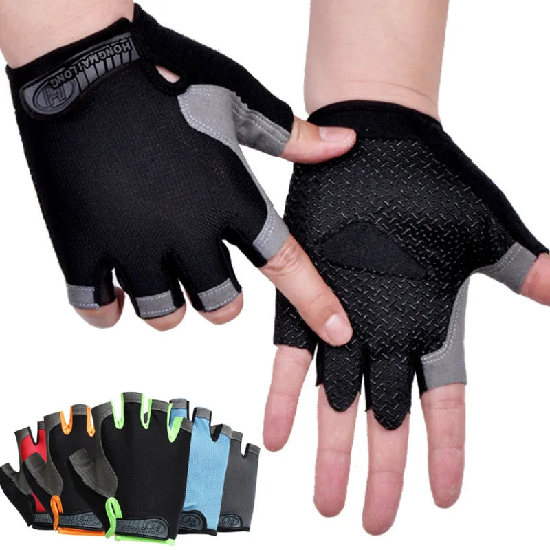 Gym Gloves Fingerless Sports Fitness Training Men's Cycling Gloves Woman Motorcycle Mtb Anti-slip Gloves Bicycle Accessories